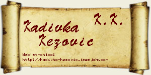 Kadivka Kezović vizit kartica